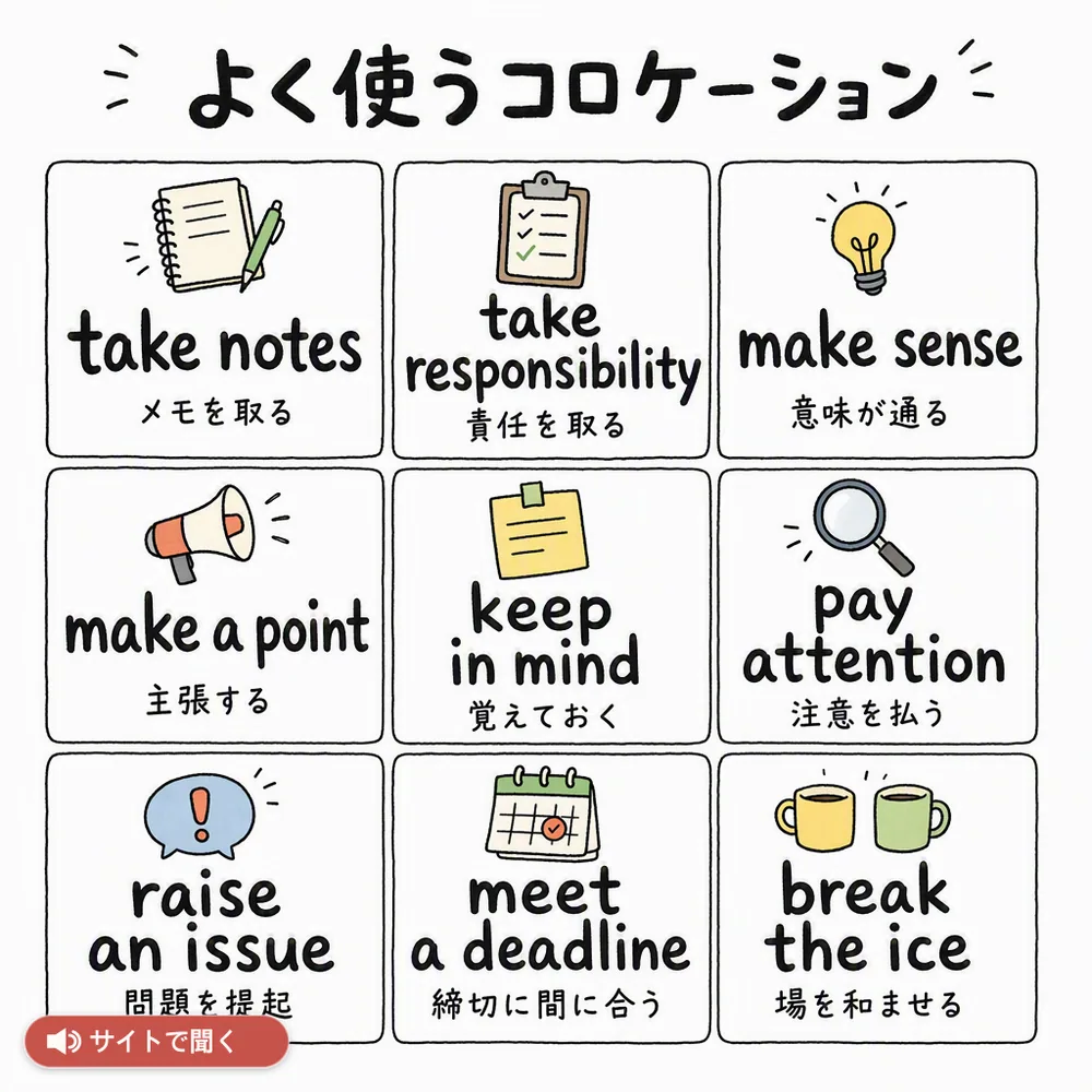 よく使うコロケーション — 英語発音チャート
